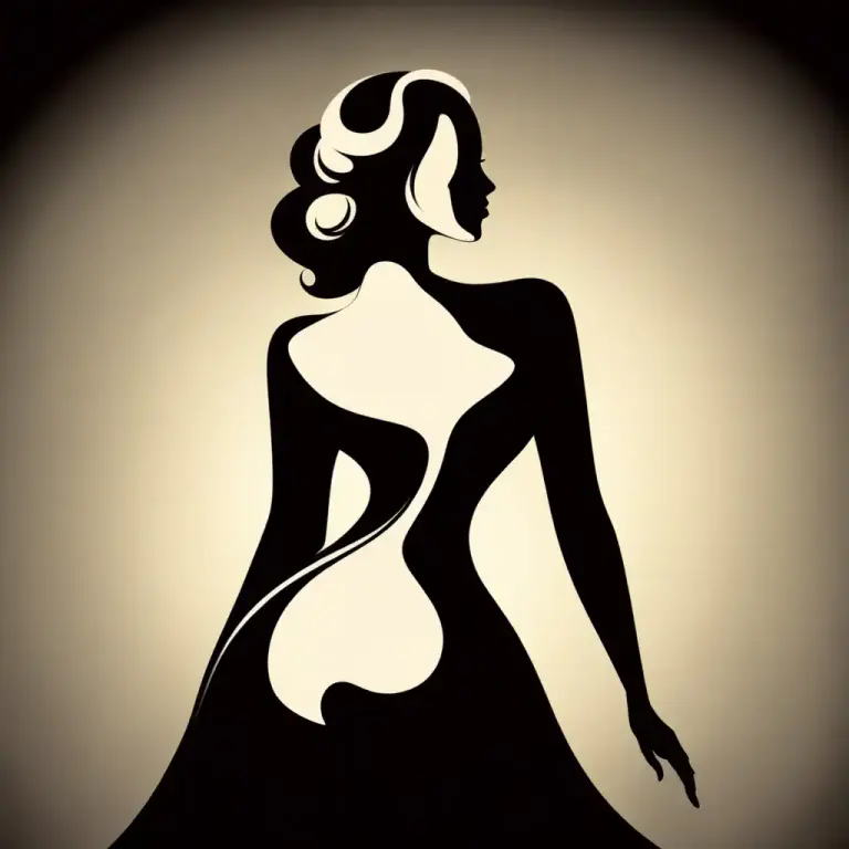 Visual representation of "curve" - The attractive roundness of a woman's breasts or buttocks.