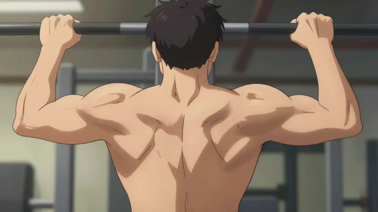 Visual representation of "lat" - Short for latissimus dorsi, a large muscle in the back.