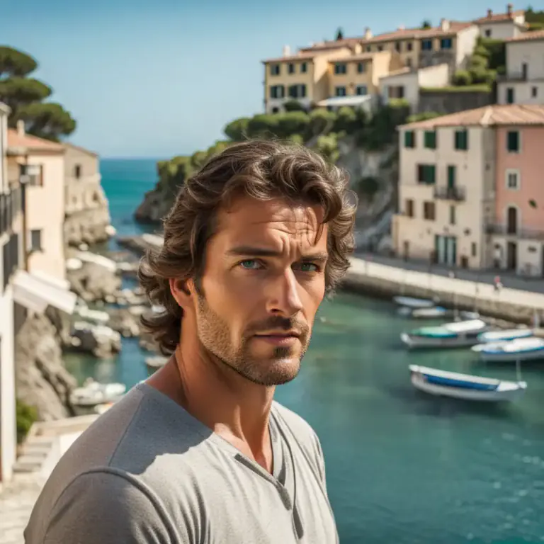 Visual representation of "mediterranean" - A native or inhabitant of a region around the Mediterranean Sea.