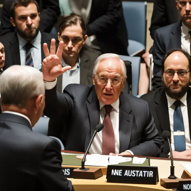 Visual representation of "veto" - The power of one permanent member of the UN Security Council to stop any decision.