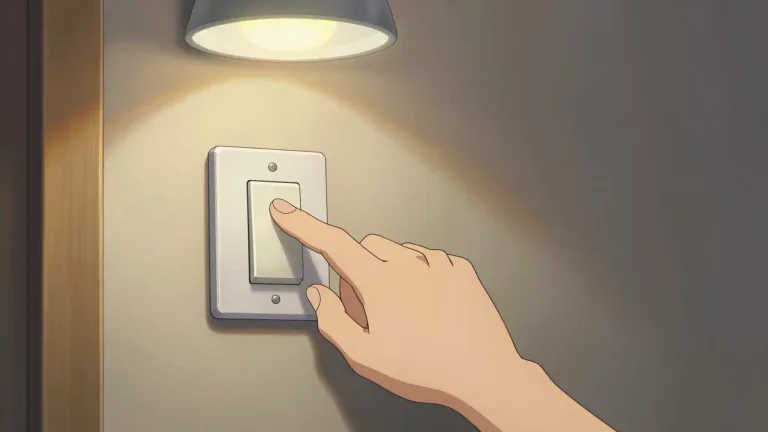 Visual representation of "switch" - A device for turning electricity on and off.