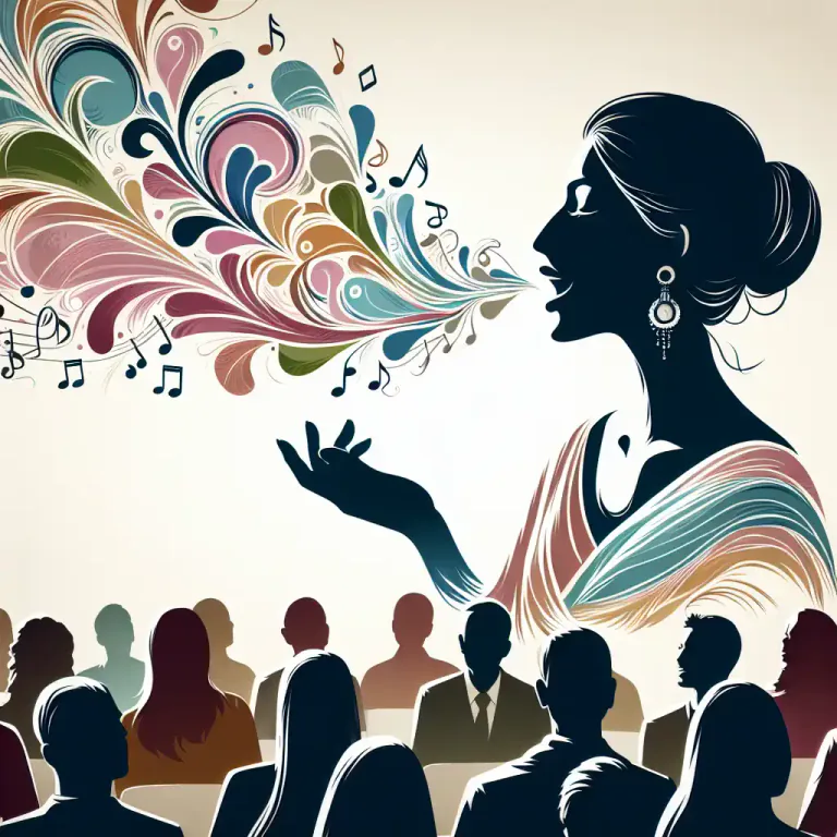Visual representation of "lyric" - Expressing a person's feelings in an imaginative and beautiful way