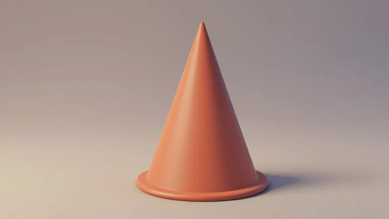 Visual representation of "conical" - Shaped like a cone.