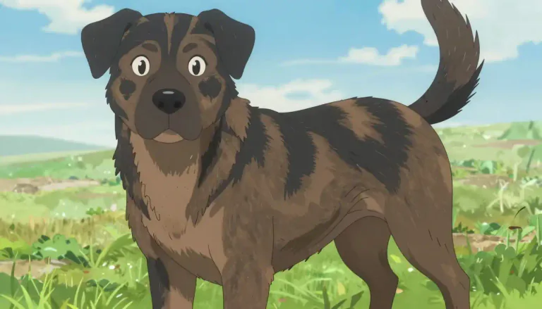 Visual representation of "brindle" - A mix of different colors (often black and brown) in a pattern on the skin of some animals, especially dogs
