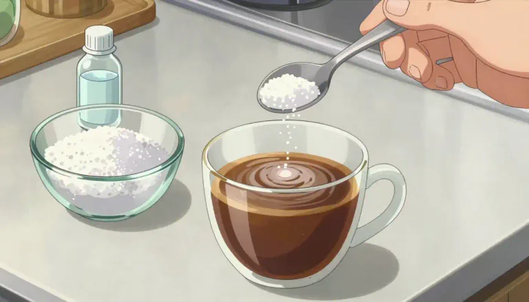 Visual representation of "sweetener" - A substance used to give a sweet taste to food or drink