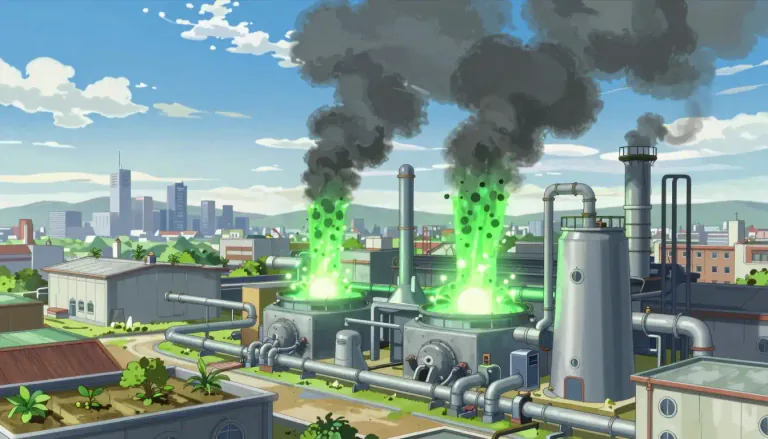 Visual representation of "decarbonize" - To remove carbon dioxide or other forms of carbon from something.
