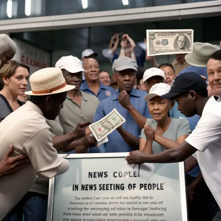 Visual representation of "pass the hat round/around" - To collect money from a group of people, often for a specific purpose