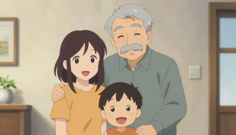 Visual representation of "grandad" - The father of your mother or father