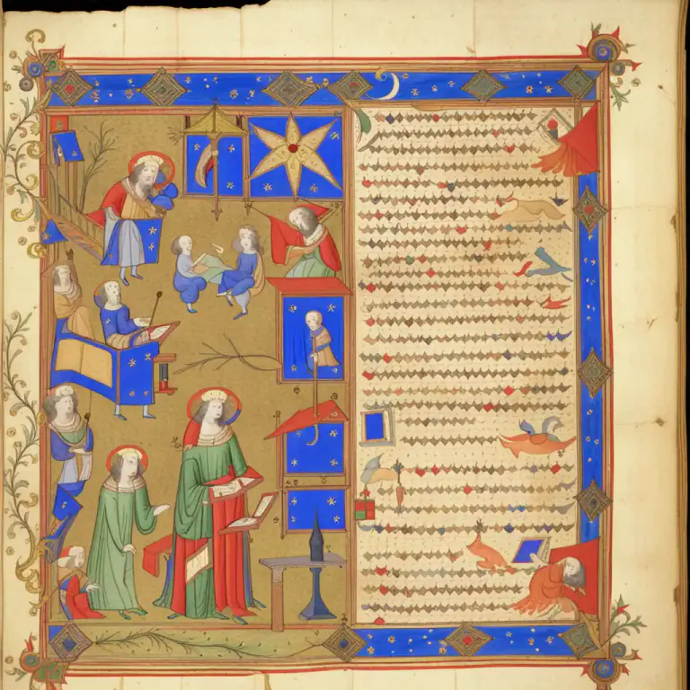 Visual representation of "illuminate" - In historical context or manuscripts, illuminate means to decorate or enlighten with knowledge