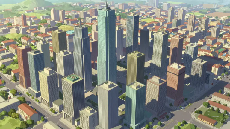 Visual representation of "agglomeration" - A big cluster of things brought together, clearly noticeable as a mass