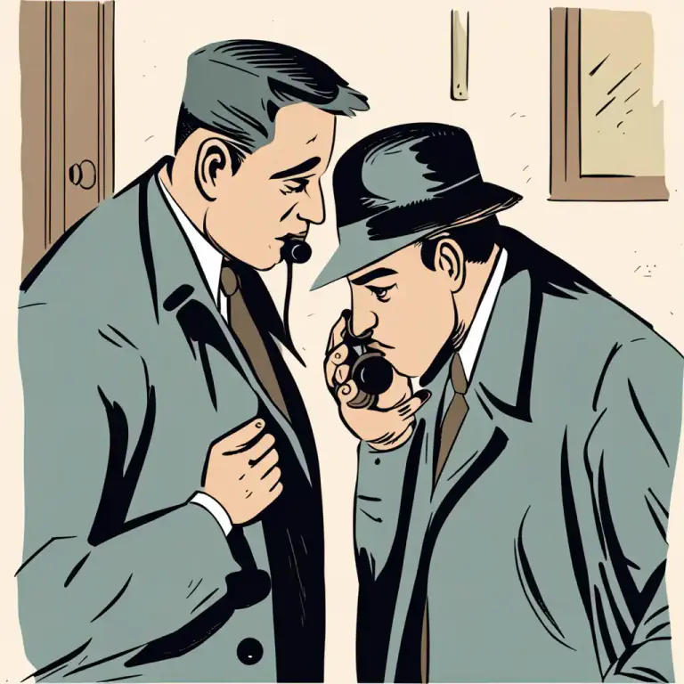 Visual representation of "be onto" - To be aware of something, especially something not obvious or not publicly known.