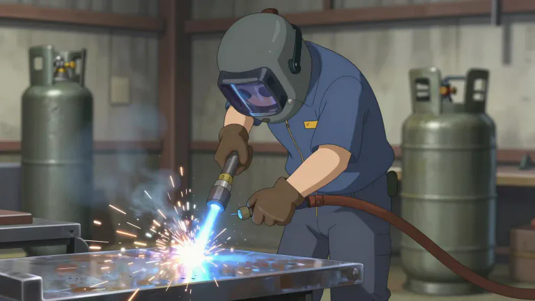 Visual representation of "acetylene" - A gas that is used in industry, for example in welding.