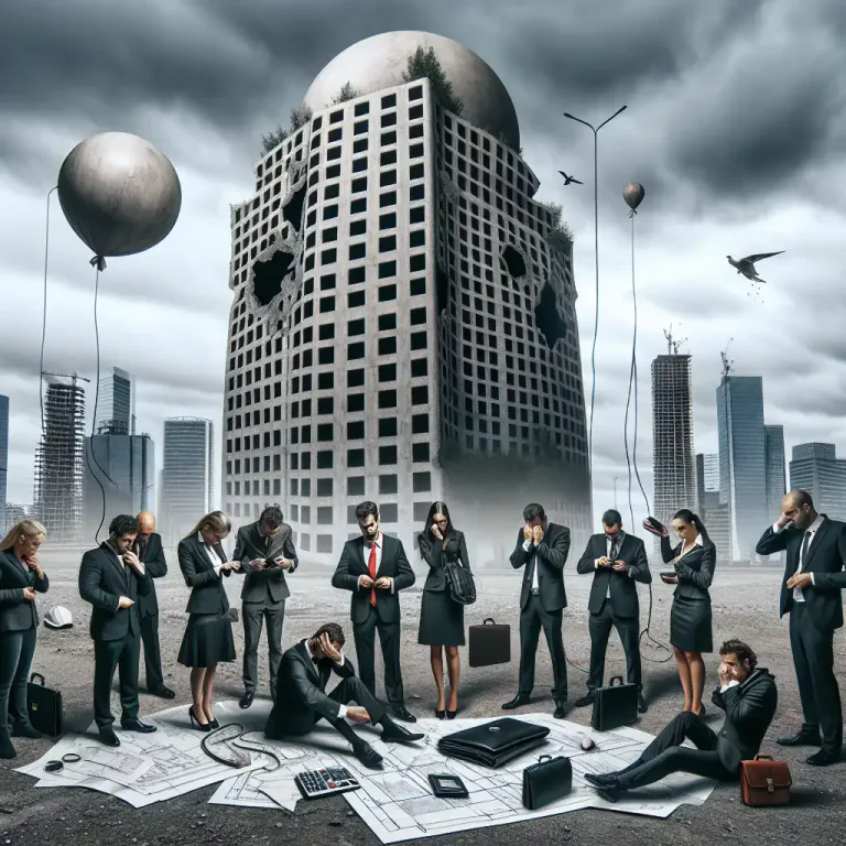 Visual representation of "wipeout" - The failure of a company or a plan
