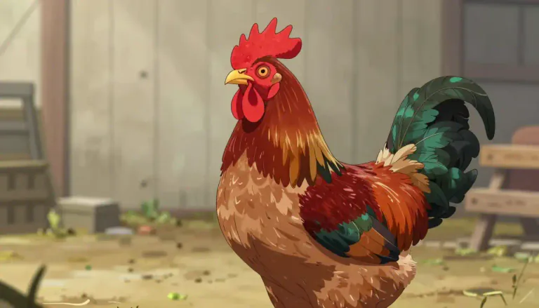 Visual representation of "cock" - A male chicken.