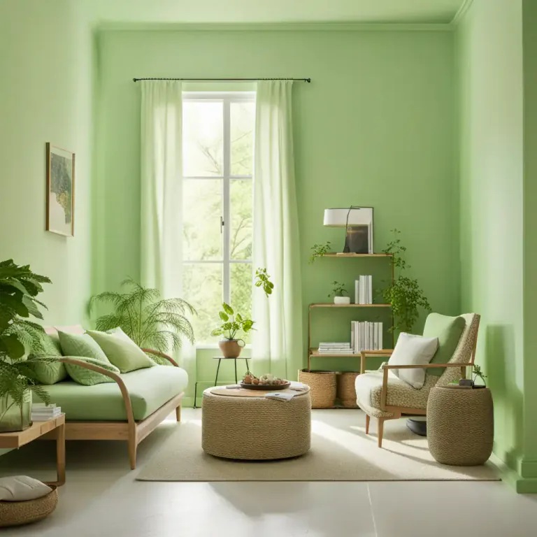 Visual representation of "jasmine" - A light greenish colour resembling that of a green jasmine