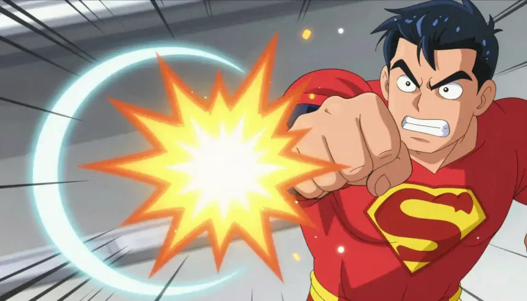 Visual representation of "pow" - A sound made to symbolize an impact or explosion