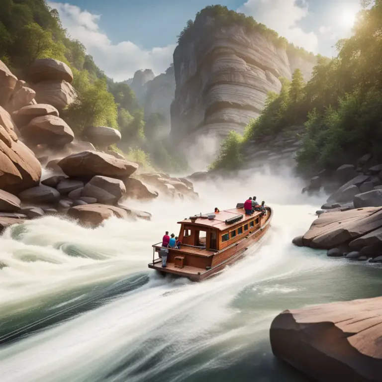 Visual representation of "rapid" - A fast-flowing part of a river, especially a shallow part where the water flows over rocks.
