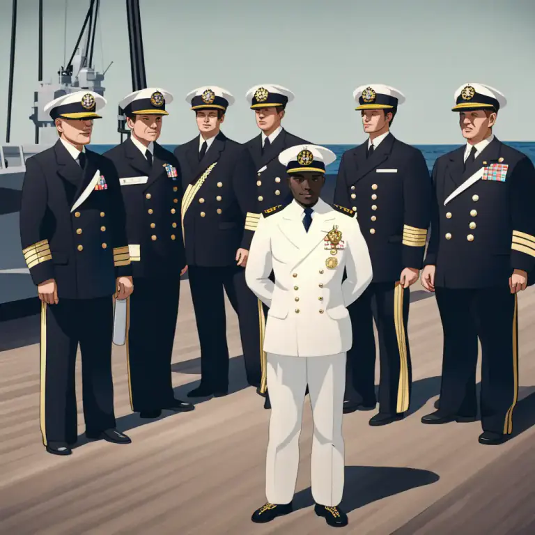 Visual representation of "first" - Officer who is senior to all other officers of the same rank.