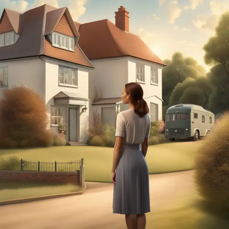 Visual representation of "across the way" - on or to the other side