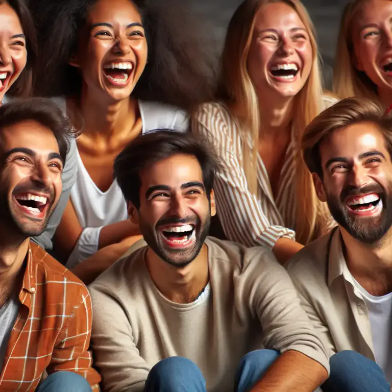 Visual representation of "laugh" - the act or sound of laughing