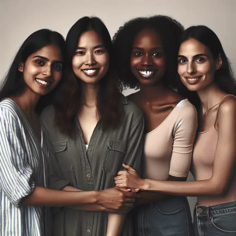 Visual representation of "sisterhood" - The solidarity and support among women because they are women