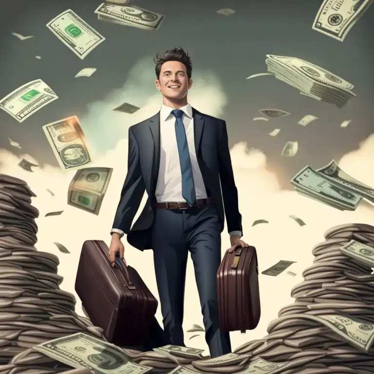 Visual representation of "make a/your pile" - To earn a lot of money