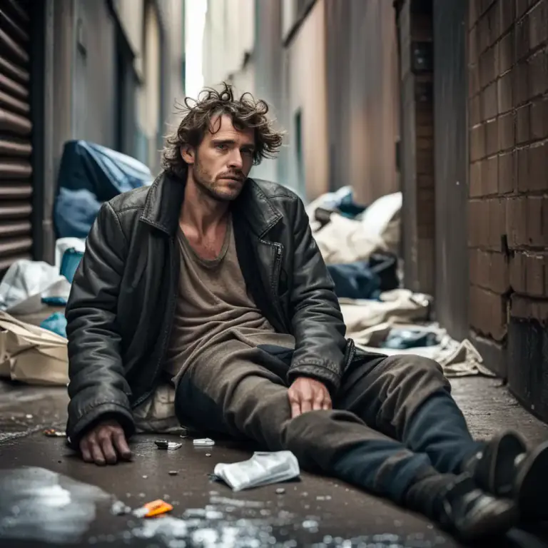 Visual representation of "gutter" - Referring to a life of degradation and disrepute