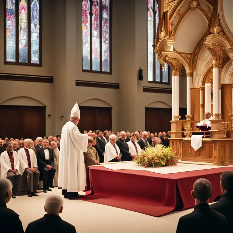 Visual representation of "dedication" - In religious context, the act of consecrating an altar, temple, church, or other sacred building.