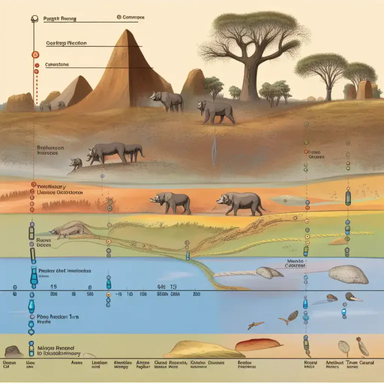 Visual representation of "epoch" - A unit of geologic time that is a subdivision of a period
