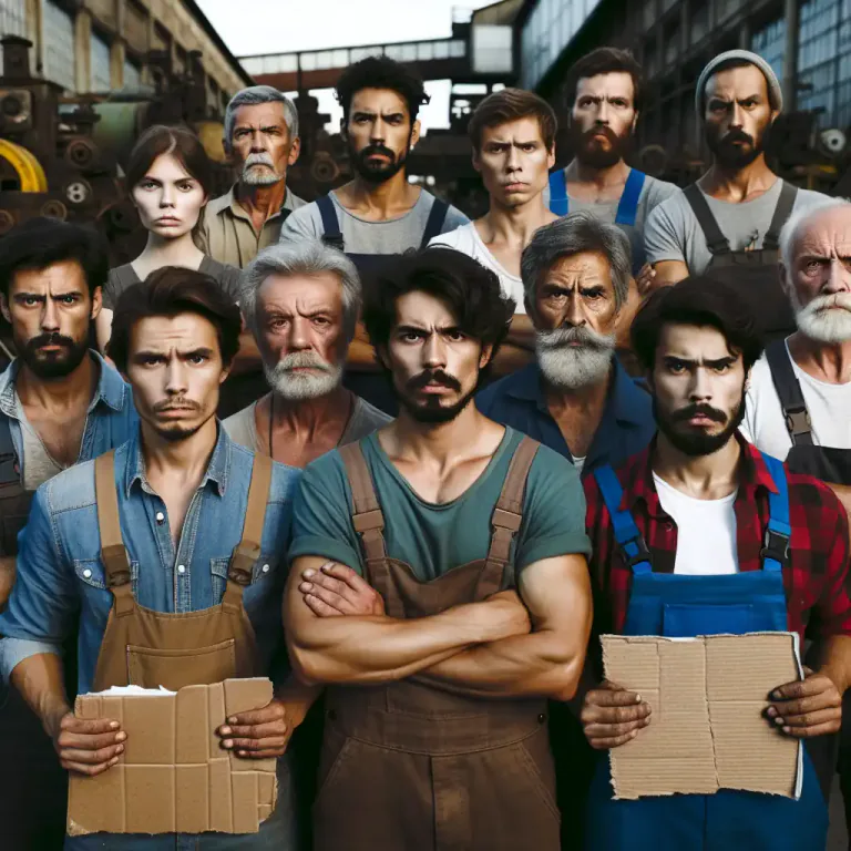 Visual representation of "strike" - To stop working as a way of protesting