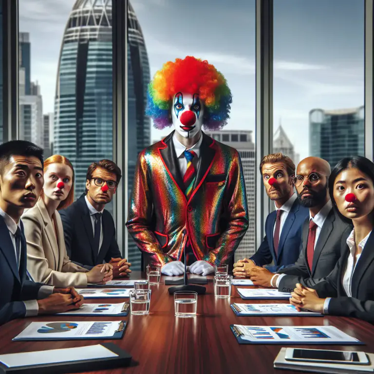 Visual representation of "incongruity" - Something that is different from what is usual or expected, often making the situation seem ridiculous