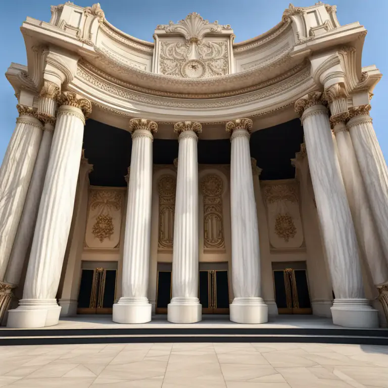 Visual representation of "pillared" - Support or decorate with pillars