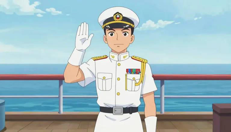 Visual representation of "officer" - Someone who has a position of authority in a large organization, especially the military.