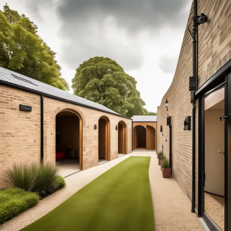 Visual representation of "mew" - In England, a mew is a row of stables built around a yard or court.