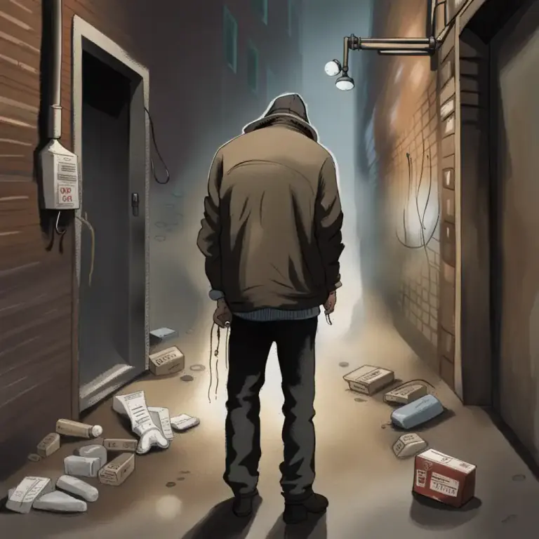 Visual representation of "junkie" - Someone who is addicted to illegal drugs.