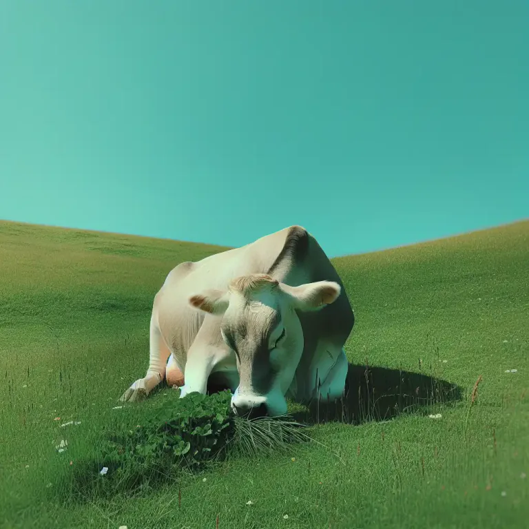Visual representation of "ruminate" - In animals, to chew the cud