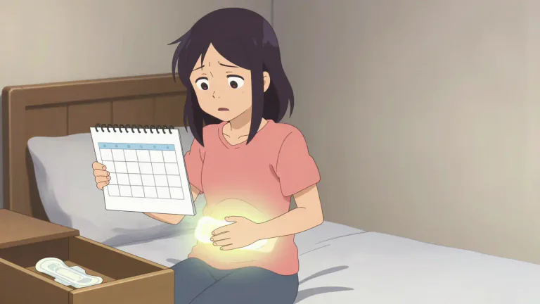 Visual representation of "amenorrhoea" - The absence of menstrual periods in a woman