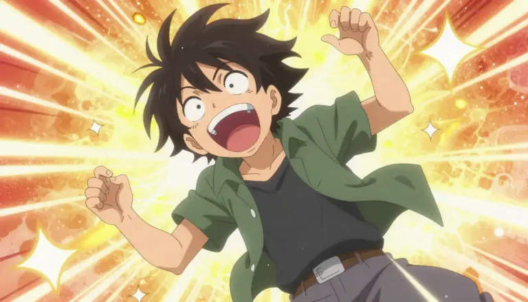 Visual representation of "manically" - In a wild, excited, and uncontrolled way