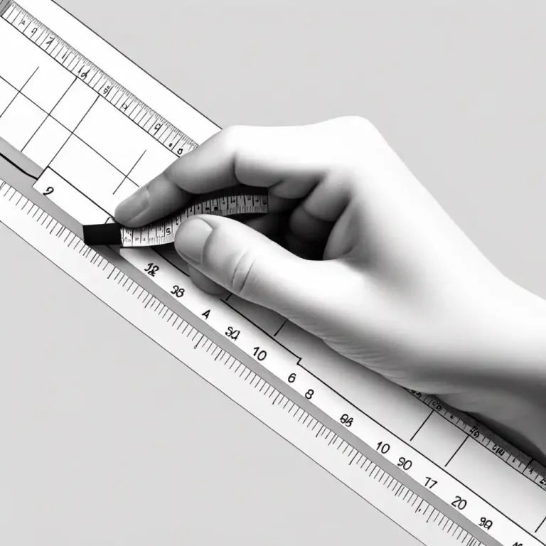 Visual representation of "ruler" - A straight stick or strip (usually of plastic or wood) that is used for measuring lengths or straightening edges.
