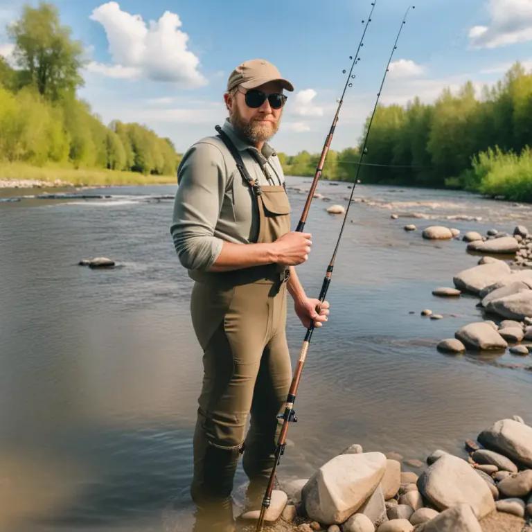 Visual representation of "sweeper" - A type of fly-fishing rod