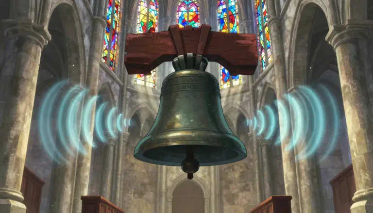 Visual representation of "resonantly" - In a way that produces or is filled with a deep, full, reverberating sound.