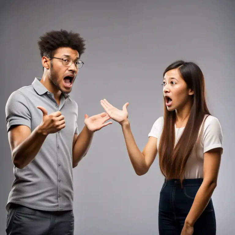 Visual representation of "I say" - Used to express disagreement or objection towards something