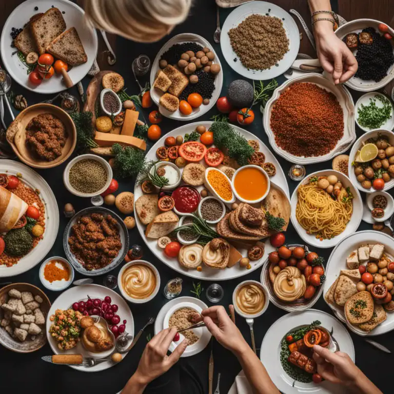 Visual representation of "fill up" - Eat a large amount of food