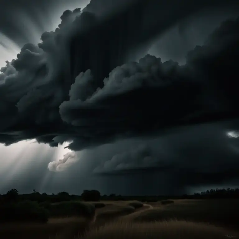 Visual representation of "sullen" - Of a place or sky: dark and gloomy