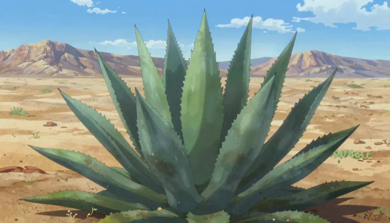 Visual representation of "agave" - A type of plant native to hot, dry climates in the Americas.
