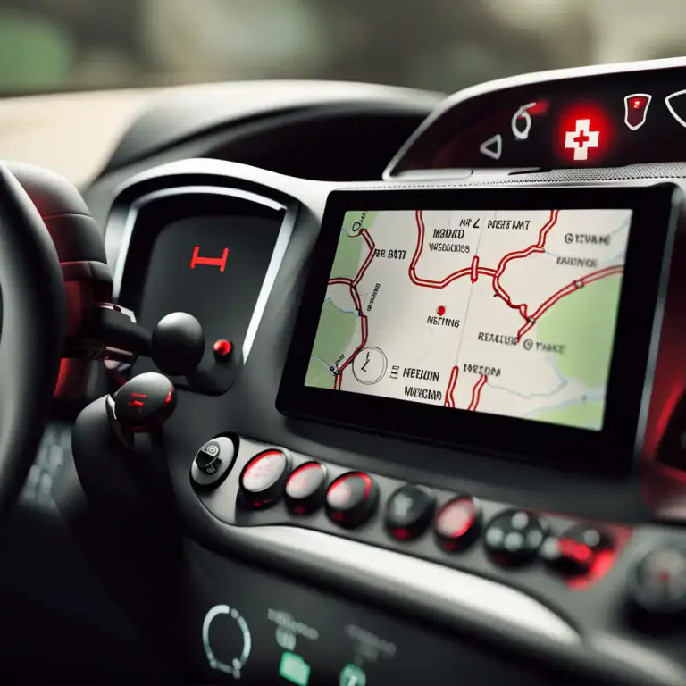 Visual representation of "navigator" - A device that shows the way to go, especially in a car