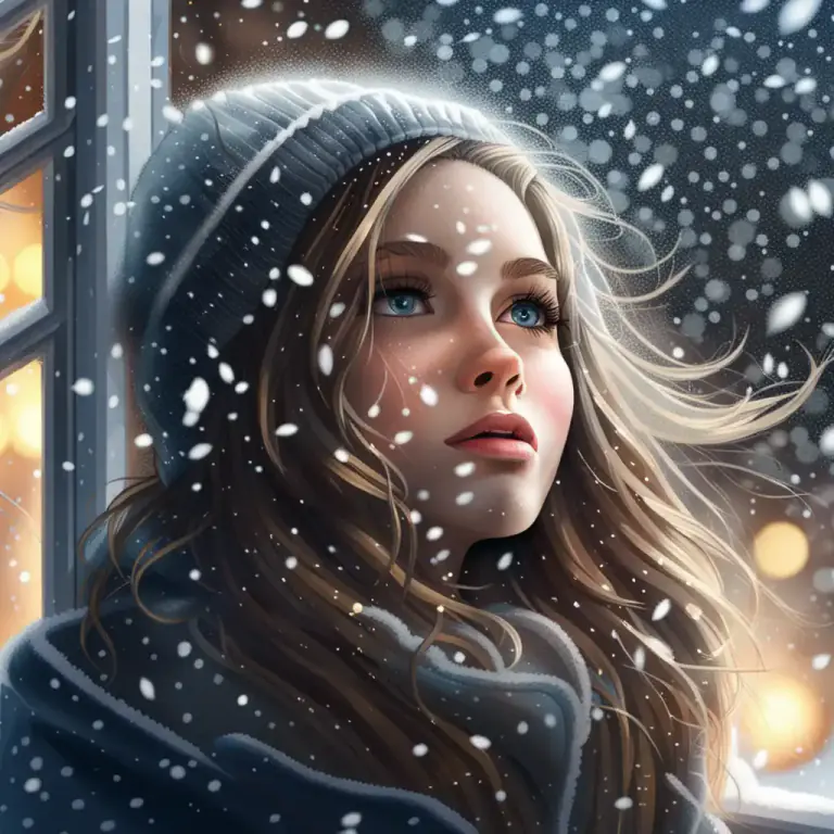 Visual representation of "flurried" - A small swirling mass of something like snow or leaves in the wind.