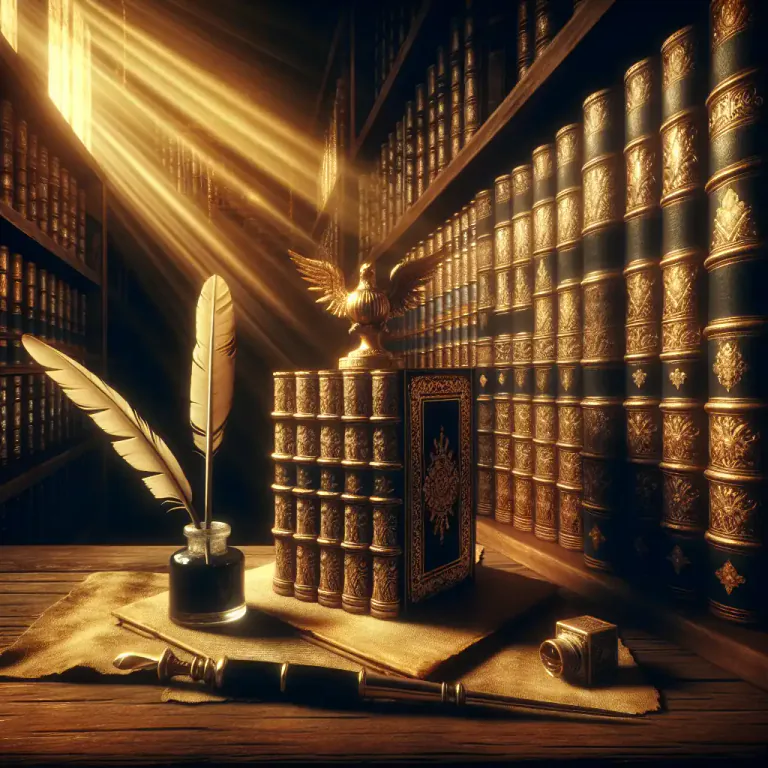 Visual representation of "canonization" - The act of recognizing a piece of literature, music, or other art as part of a list of works that are officially respected and studied.