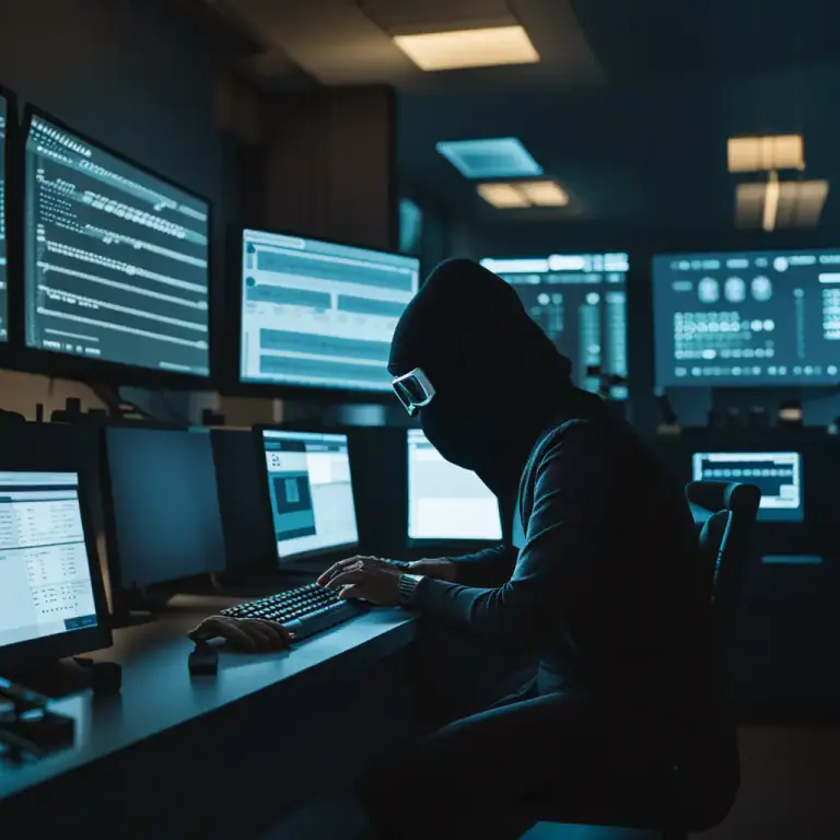 Visual representation of "jack into" - To infiltrate or hack into a secured computer network or system unauthorizedly.