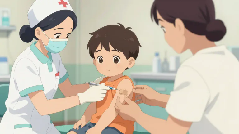 Visual representation of "vaccinate" - To give someone a vaccine to protect them from a disease.